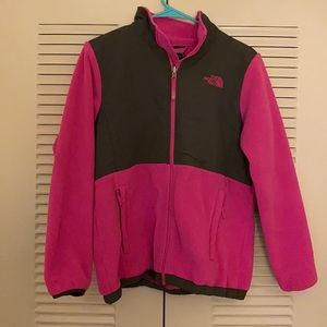 Pink Grey The North Face Girls or Women’s Fleece Zip Up Jacket Popular Cute!